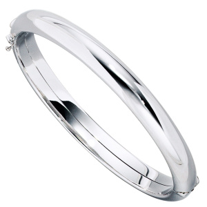 Armreif Armband oval 375 Gold Weißgold Goldarmreif Kastenschloss