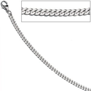 Panzerarmband 585 Weißgold massiv 21 cm Gold Armband Weißgoldarmband Karabiner