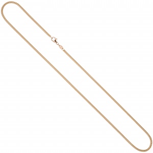 Panzerkette 585 Rotgold 2,0 mm 50 cm Gold Kette Halskette Rotgoldkette Karabiner