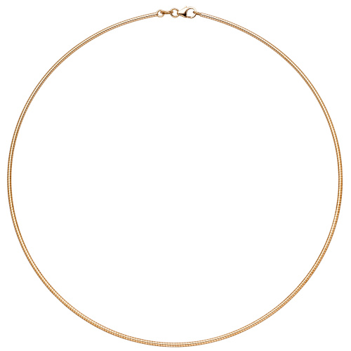 Halsreif 585 Rotgold 1,8 mm 45 cm Gold Kette Halskette Rotgoldhalsreif Karabiner