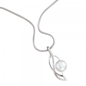 Anhänger 585 Gold Weißgold 1 Süßwasser Perle 6 Diamanten Perlenanhänger