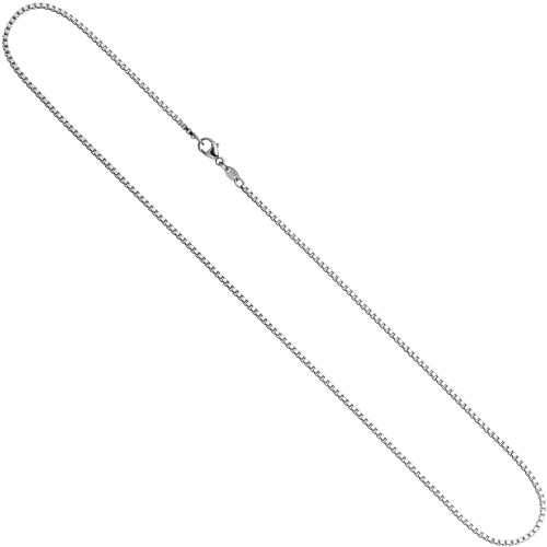 Venezianerkette 585 Weißgold 1,5 mm 38 cm Gold Kette Halskette Weißgoldkette