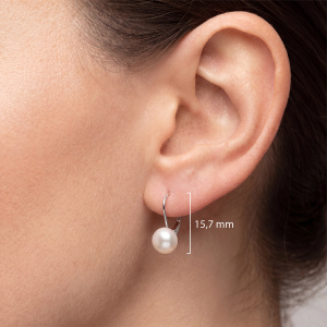 Boutons 925 Sterling Silber 2 Süßwasser Perlen Ohrringe Ohrhänger Perlenohrringe