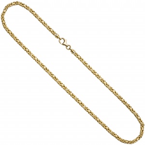 Königskette 585 Gelbgold 3,2 mm 42 cm Gold Kette Halskette Goldkette Karabiner