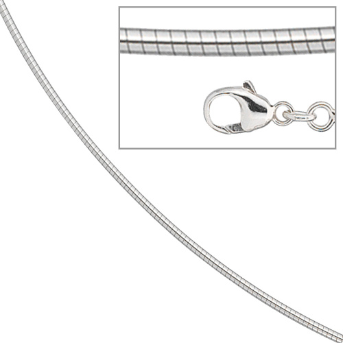 Halsreif 585 Weißgold 1,7 mm 45 cm Gold Kette Halskette Weißgoldhalsreif