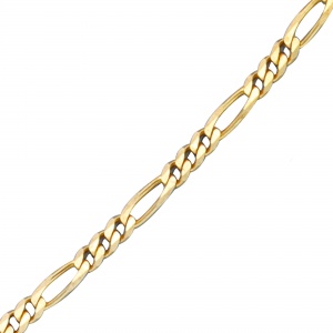 Figarokette 333 Gelbgold 2,8 mm 42 cm Gold Kette Halskette Goldkette Karabiner