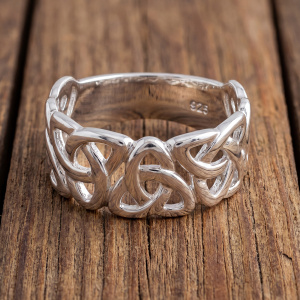 Preview: Damen Ring breit 925 Sterling Silber Silberring