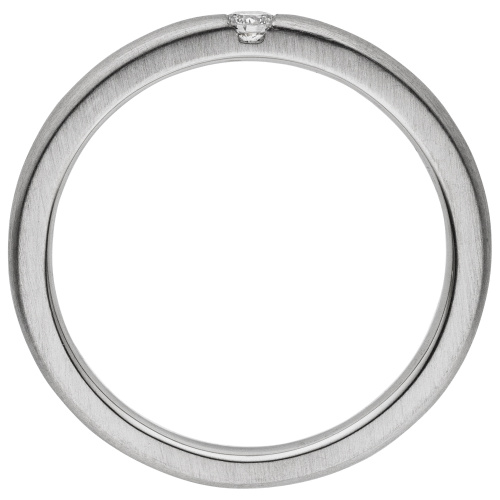 Preview: Damen Ring 950 Platin matt 1 Diamant Brillant 0,06ct. Platinring
