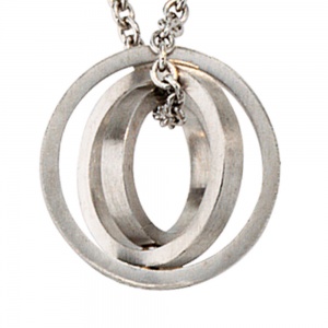 Preview: Anhänger 950 Platin matt mattiert Platinanhänger