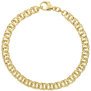 Garibaldiarmband 585 Gold Gelbgold massiv 19 cm Armband Goldarmband