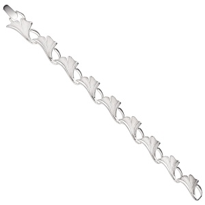 Armband Ginko Ginkgo 925 Sterling Silber mattiert 19 cm Silberarmband