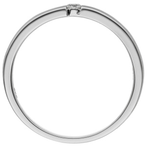 Damen Ring 585 Gold Weißgold 1 Diamant Brillant 0,05ct. Diamantring Weißgoldring