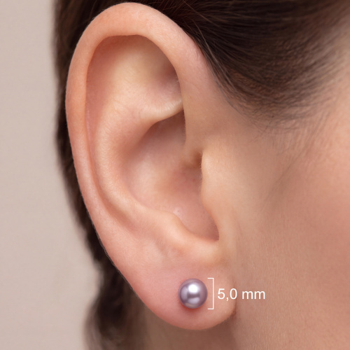 Preview: Ohrstecker 925 Sterling Silber 2 Süßwasser Perlen Ohrringe Perlenohrstecker