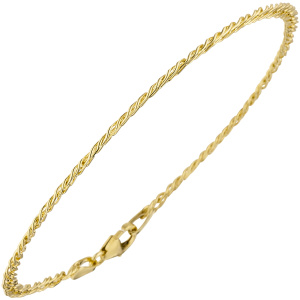 Zwillings-Panzerarmband 333 Gelbgold 19 cm Gold Armband Goldarmband Karabiner