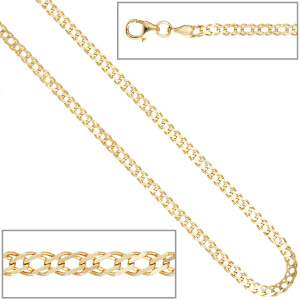 Zwillings-Panzerarmband 333 Gelbgold 19 cm Gold Armband Goldarmband Karabiner