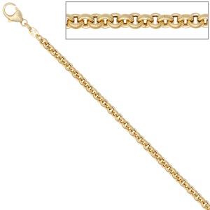 Erbskette 585 Gelbgold 3,4 mm 45 cm Gold Kette Halskette Goldkette Karabiner