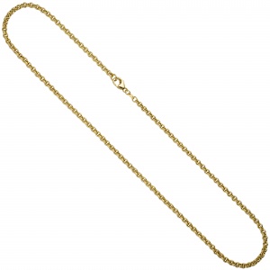 Erbskette 585 Gelbgold 3,4 mm 80 cm Gold Kette Halskette Goldkette Karabiner