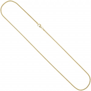 Schlangenkette 585 Gelbgold 1,6 mm 42 cm Karabiner Gold Kette Goldkette