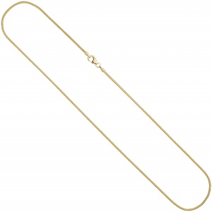 Schlangenkette 585 Gelbgold 1,6 mm 42 cm Karabiner Gold Kette Goldkette