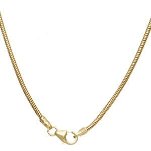 Schlangenkette 585 Gelbgold 1,6 mm 42 cm Karabiner Gold Kette Goldkette