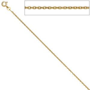 Ankerkette 333 Gelbgold diamantiert 1,6 mm 50 cm Gold Kette Halskette Goldkette