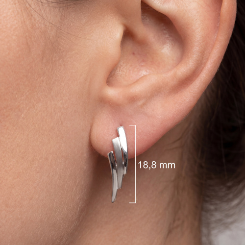 Preview: Creolen 925 Sterling Silber mattiert Ohrringe Silberohrringe Silbercreolen
