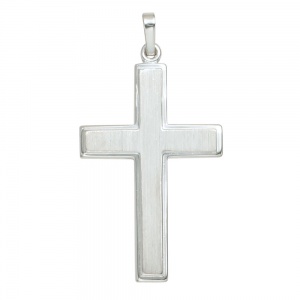 Anhänger Kreuz 925 Sterling Silber matt Kreuzanhänger Silberkreuz