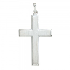 Anhänger Kreuz 925 Sterling Silber matt Kreuzanhänger Silberkreuz