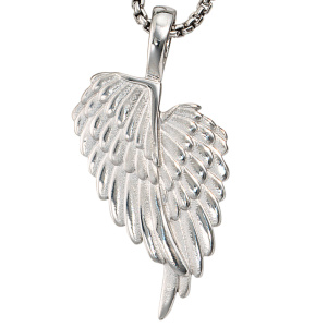 Anhänger Flügel Engelsflügel 925 Sterling Silber rhodiniert mattiert
