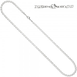 Halskette Kette 925 Sterling Silber rhodiniert 60 cm Silberkette Karabiner