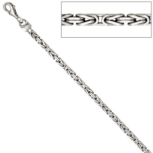 Königsarmband 925 Sterling Silber 19 cm Armband Silberarmband Karabiner