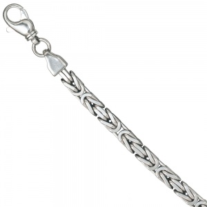 Königsarmband 925 Sterling Silber 20 cm Armband Silberarmband Karabiner