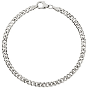 Panzerarmband 925 Sterling Silber 19 cm Armband Silberarmband Karabiner