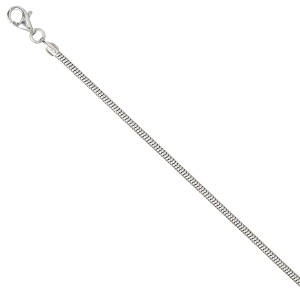 Schlangenkette 925 Silber 1,9 mm 60 cm Halskette Kette Silberkette Karabiner