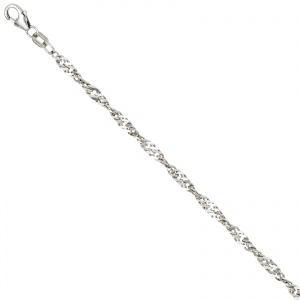 Singapurkette 925 Silber 2,9 mm 42 cm Halskette Kette Silberkette Karabiner