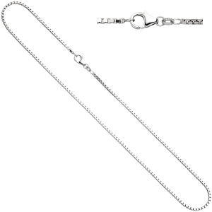 Venezianerkette 925 Silber 1,2 mm 45 cm Halskette Kette Silberkette Karabiner