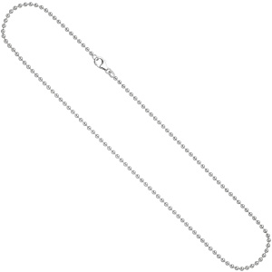 Preview: Kugelkette 925 Silber 1,4 mm 45 cm Halskette Kette Silberkette Karabiner