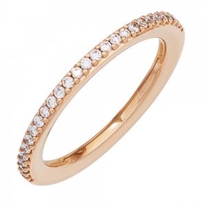 Damen Ring 585 Gold Rotgold 26 Diamanten Brillanten Diamantring Rotgoldring