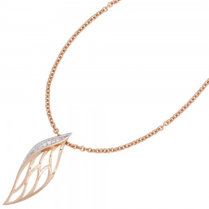 Preview: Anhänger 585 Gold Rotgold 8 Diamanten Brillanten 0,05ct. Rotgoldanhänger