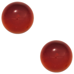 Preview: Ohrstecker rund 925 Sterling Silber 2 Carneole rot Ohrringe