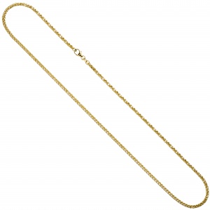 Zopfkette 585 Gelbgold Weißgold bicolor 1,9 mm 45 cm Gold Kette Goldkette