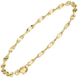 Preview: Armband 585 Gold Gelbgold 19 cm Goldarmband Karabiner