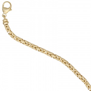 Königsarmband 585 Gold Gelbgold massiv 19 cm Armband Goldarmband