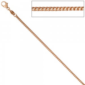 Bingokette 585 Rotgold 1,5 mm 50 cm Gold Kette Halskette Rotgoldkette Karabiner
