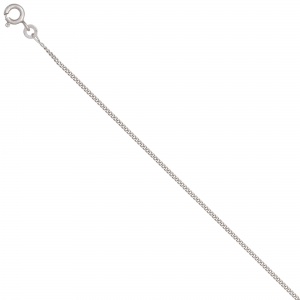 Panzerkette 333 Weißgold 1,3 mm 38 cm Gold Kette Halskette Weißgoldkette