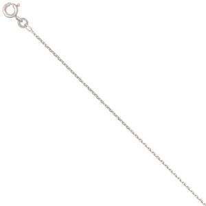Ankerkette 333 Weißgold 1,3 mm 42 cm Gold Kette Halskette Weißgoldkette
