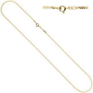 Panzerkette 585 Gelbgold 2,1 mm 45 cm Gold Kette Halskette Goldkette Federring