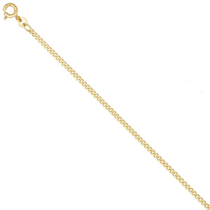 Panzerkette 585 Gelbgold 2,1 mm 45 cm Gold Kette Halskette Goldkette Federring