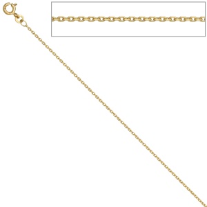 Ankerkette 333 Gelbgold 1,2 mm 42 cm Gold Kette Halskette Goldkette Federring