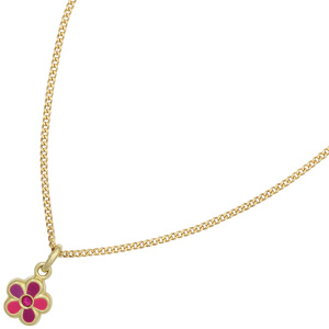Preview: Kinder Anhänger Blume 333 Gold Gelbgold Kinderanhänger